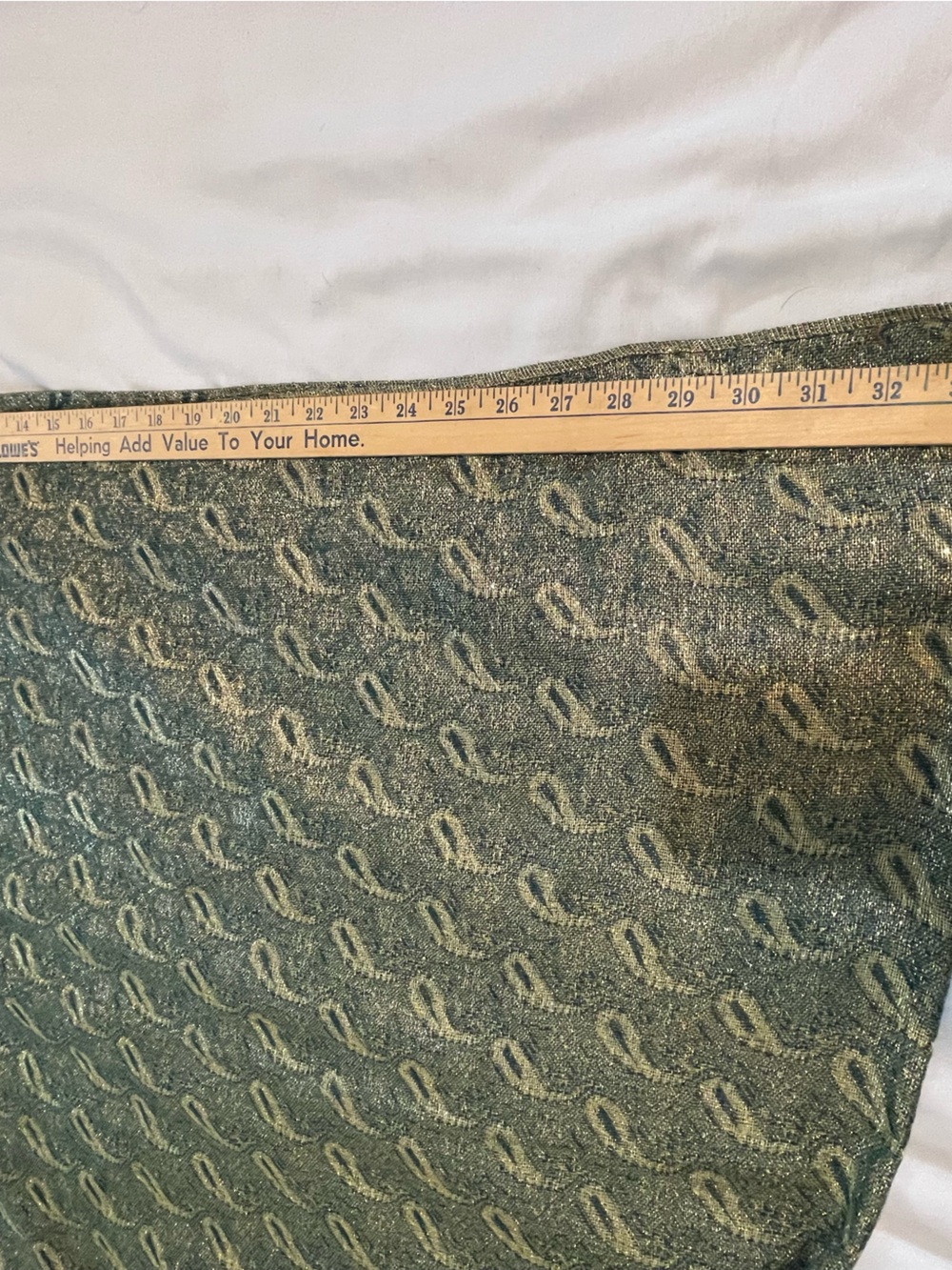 Pashmina and cashmere green and gold threads shawl - Picture 5 of 6